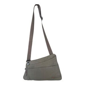 Hedgren Inner City Crossbody Bag Gray Nylon Travel Purse Multi-Pocket Vintage